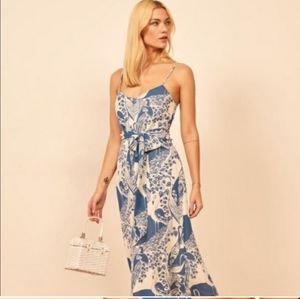 New Reformation dress Avian print women's size 10
